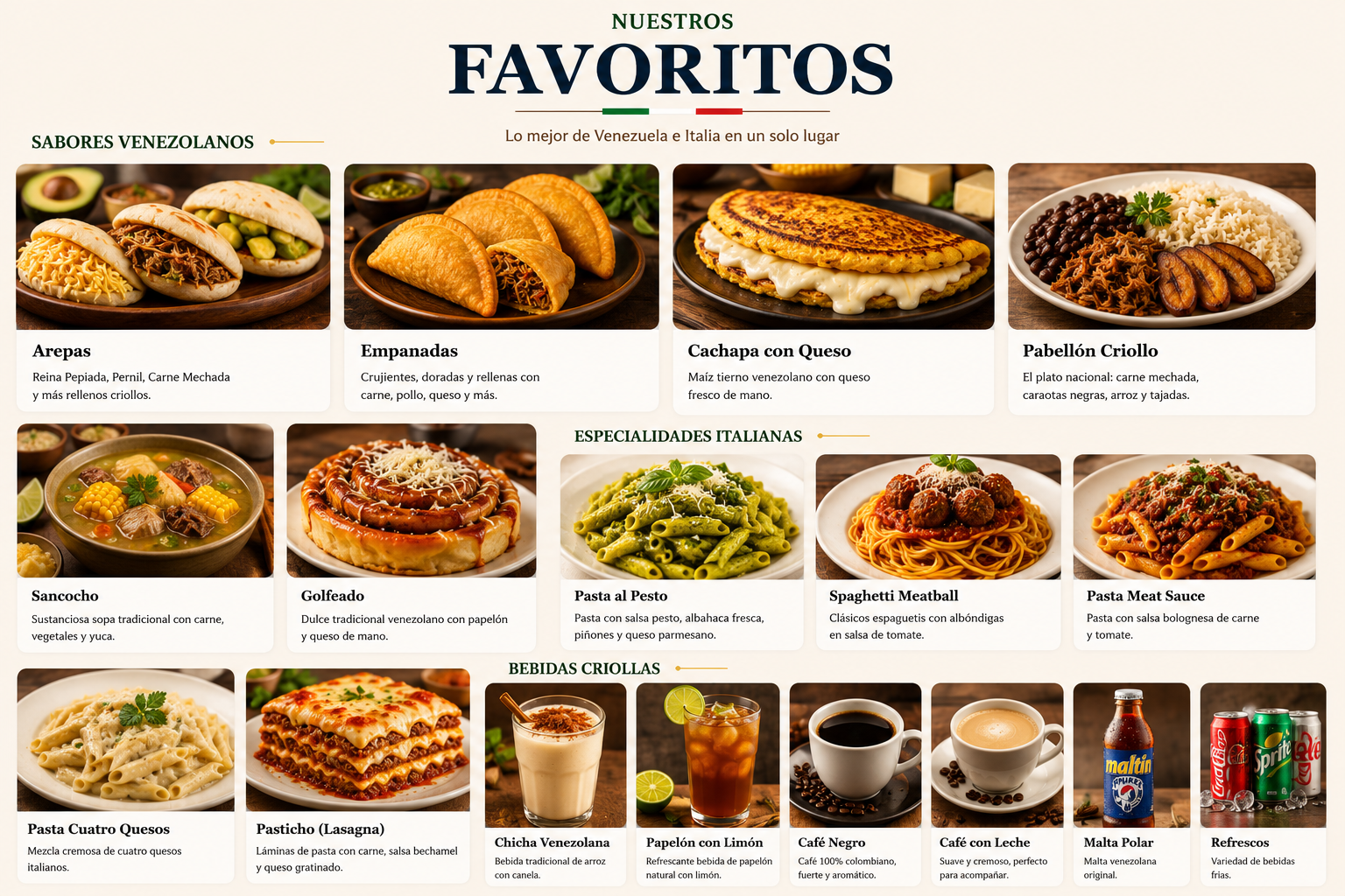 Nuestros favoritos Trattoria Criolla